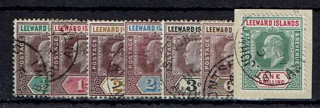 Image of Leeward Islands SG 29/35 FU British Commonwealth Stamp